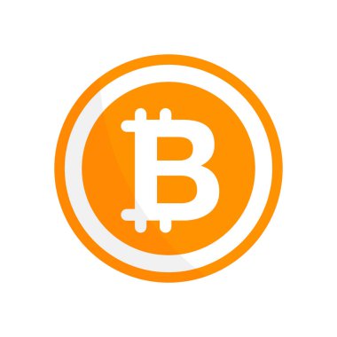 Bitcoin Simgesi. Kripto varlık simgesi. Düzenlenebilir vektör.