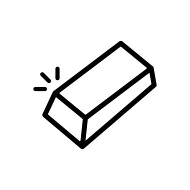 Basit bir altın külçesi ikonu. Düzenlenebilir vektör.