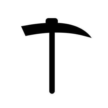 Basit bir kazma siluet simgesi. Düzenlenebilir vektör.