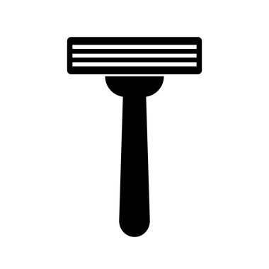 Ustura ikonu. Tıraş bıçağı. Ustura saçı. Düzenlenebilir vektör. 