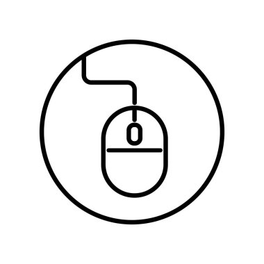 Yuvarlak fare imleci simgesi simgesi. Düzenlenebilir vektör.