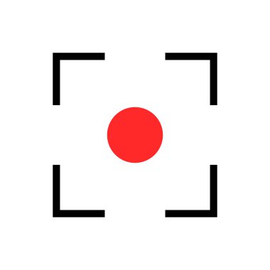 Kayıt simgesi. Dinlenme. Video kaydı. Düzenlenebilir vektör.