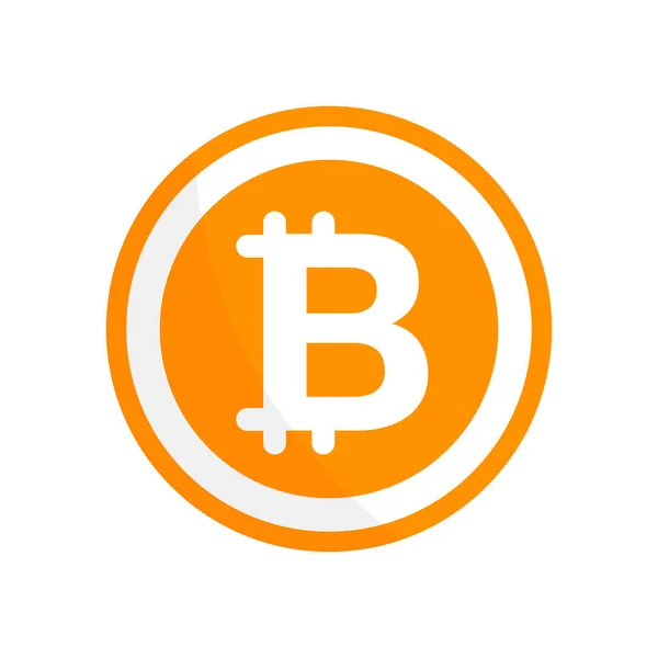 Bitcoin Icon Krypto Asset Symbol Editierbarer Vektor — Stockvektor