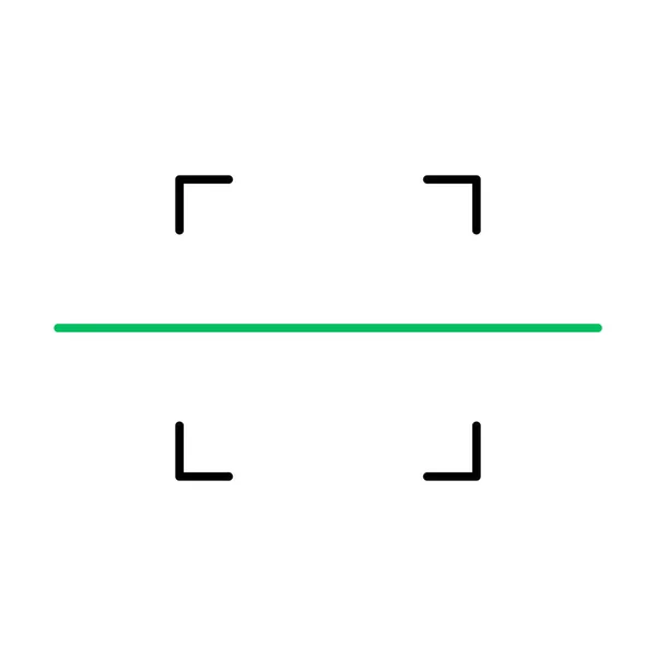 Зеленый Значок Сканирования Читай Редактируемый Вектор — стоковый вектор