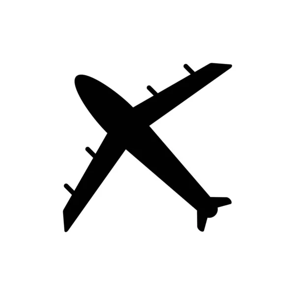 Symbol Des Flugzeugs Reisesignale Editierbarer Vektor — Stockvektor