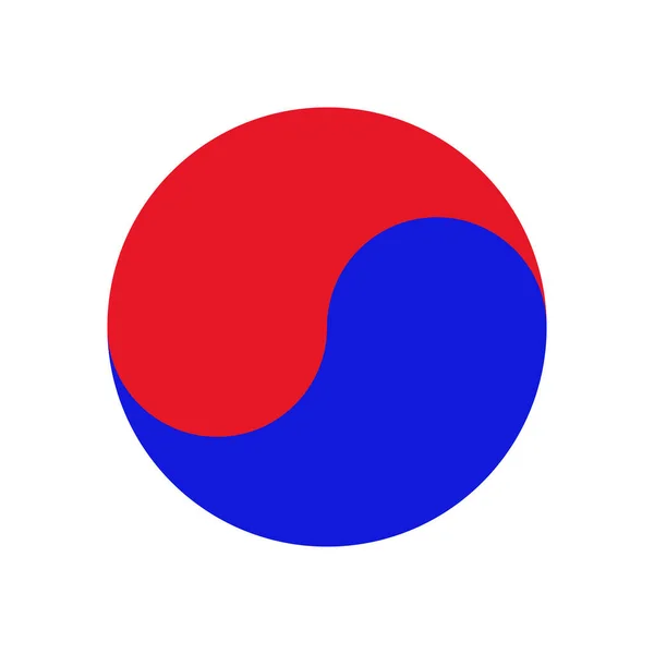 Koreanische Taegeuk Ikone Korea Editierbarer Vektor — Stockvektor