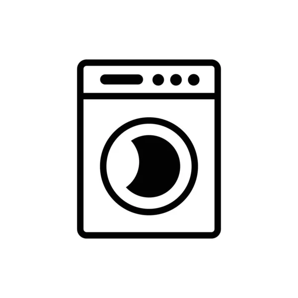 Lavandaria Máquina Lavar Roupa Ícone Lavagem Vetor Editável —  Vetores de Stock