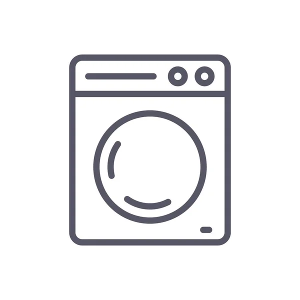 Wasmachine Icoon Wasser Symbool Bewerkbare Vector — Stockvector