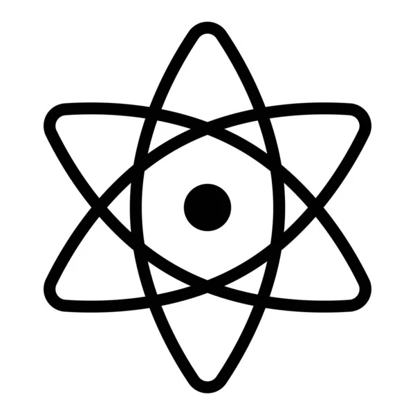 Atomová Ikona Věda Obvodové Elektrony Upravitelný Vektor — Stockový vektor