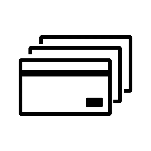 Icônes Carte Crédit Paiement Vecteur Modifiable — Image vectorielle