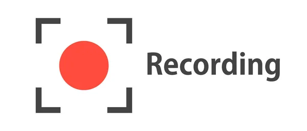 Opname Logo Icoon Videorecorder Bewerkbare Vector — Stockvector