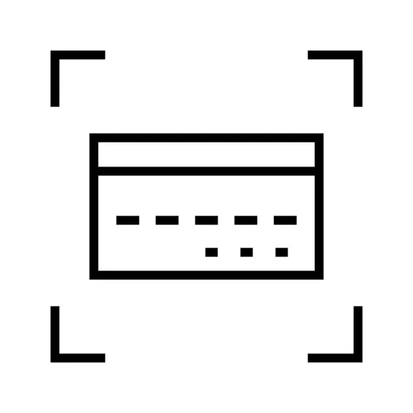 Icône Balayage Carte Crédit Vérification Carte Crédit Vecteur Modifiable — Image vectorielle