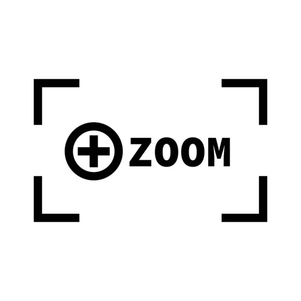 Icono Zoom Icono Enfoque Vector Editable — Vector de stock