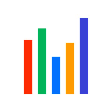 Grafik simgesi. İstatistikler ve satış trendi. Düzenlenebilir vektör.