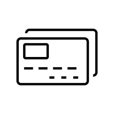 Kredi kartı ikonu. Çevrimiçi ödeme. Düzenlenebilir vektör.