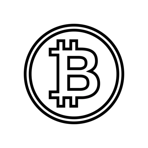 Eenvoudige Bitcoin Pictogram Cryptogeld Bewerkbare Vector — Stockvector