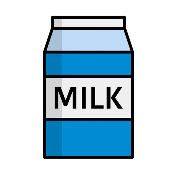 Επίπεδη Εικόνα Γάλα Σχεδιασμό Κουτί Γάλακτος Επεξεργάσιμο Διάνυσμα — Διανυσματικό Αρχείο