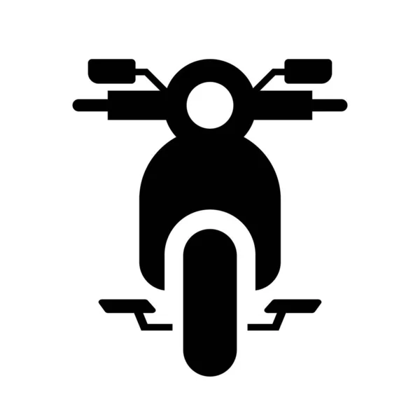 Motorrad Silhouette Ikone Motorroller Editierbarer Vektor — Stockvektor
