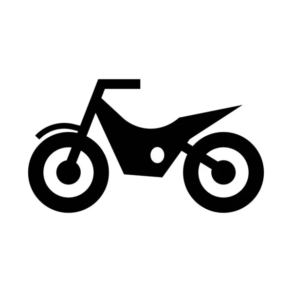 Motorcycle Silhouette Icon Motorbike Editable Vector — Stock Vector