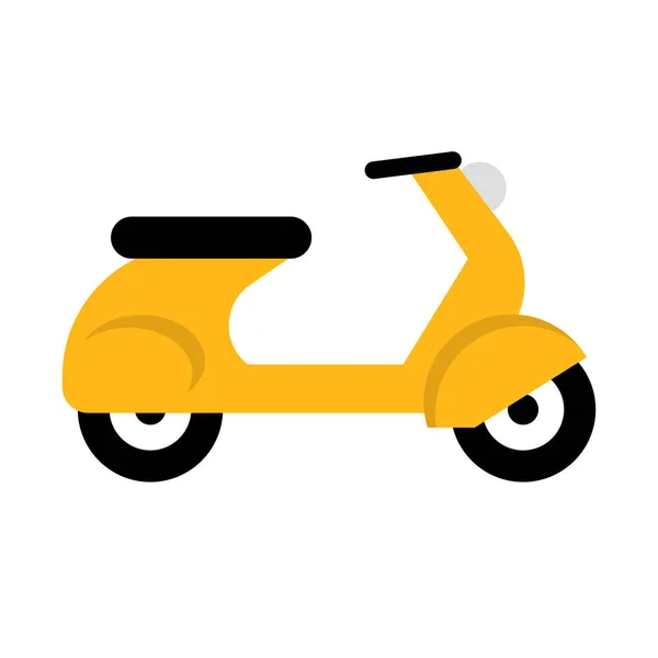 Icône Moto Jaune Design Plat Scooter Vecteur Modifiable — Image vectorielle