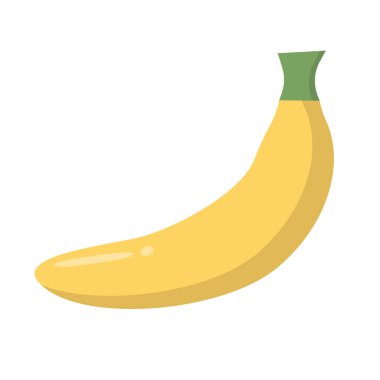 Düz dizayn muz ikonu. Düzenlenebilir vektör.