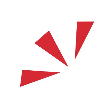 Kırmızı vurgu. Fark ettim. Düzenlenebilir vektör.