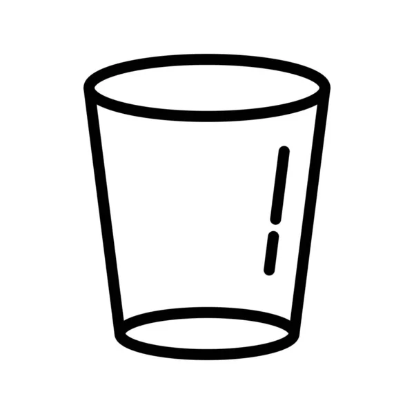 グラスカップ 杯を飲む 編集可能なベクトル — ストックベクタ
