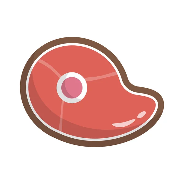 フラットデザインの肉アイコン 編集可能なベクトル — ストックベクタ