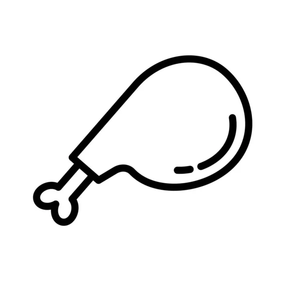 Простая Икона Куриной Ножки Редактируемый Вектор — стоковый вектор