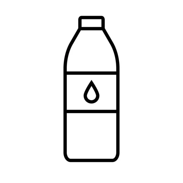 Pet Flasche Trinkwasser Symbol Editierbarer Vektor — Stockvektor