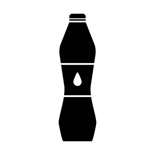 Icono Silueta Botella Plástico Bebe Una Botella Bebida Vector Editable — Archivo Imágenes Vectoriales