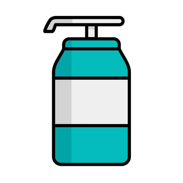 Düz Dizayn Şampuan Şişesi Ikonu Düzenlenebilir Vektör — Stok Vektör