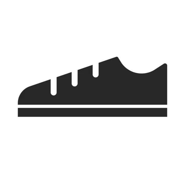Sapatos Design Plano Ícone Silhueta Sapatilha Vetor Editável — Vetor de Stock