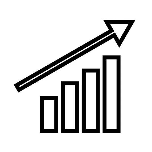 Ícone Gráfico Barras Simples Estatísticas Vetor Editável — Vetor de Stock