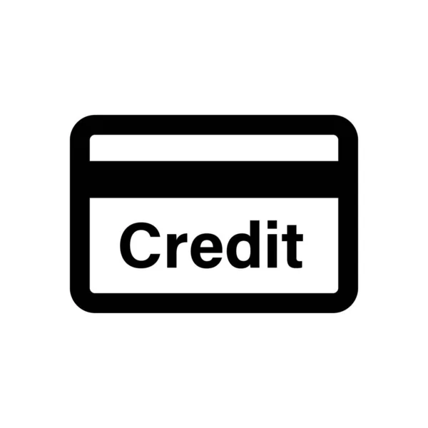 Ícone Cartão Crédito Empréstimo Cartão Vetor Editável — Vetor de Stock