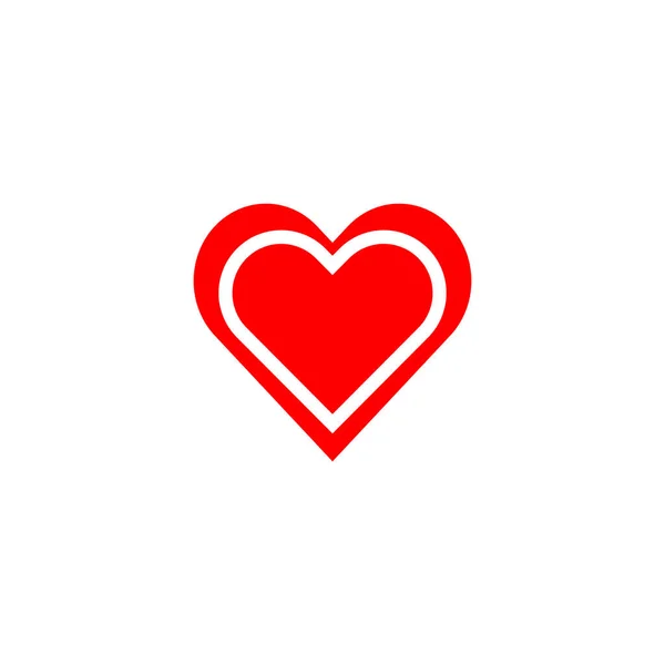 现代心脏标记图标 爱情的象征可编辑矢量 — 图库矢量图片