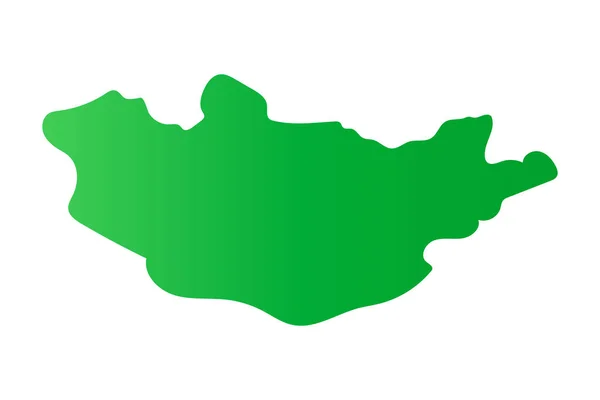 Gröna Mongoliets Kartikon Redigerbar Vektor — Stock vektor