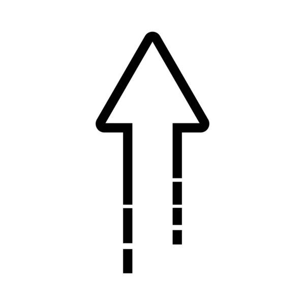 Simple Arrow Upward Editable Vector — Stock Vector