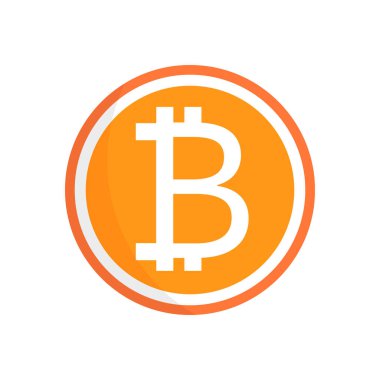 Modern bitcoin ikonu. Kripto para birimi. Dijital para. Düzenlenebilir vektör.