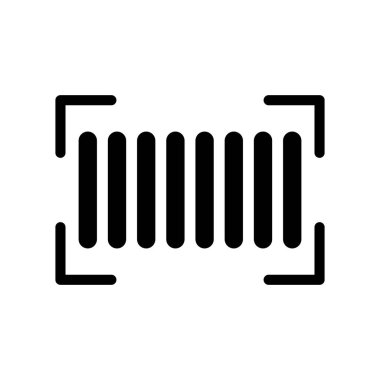 Düz tasarım barkod tarama simgesi. Düzenlenebilir vektör.