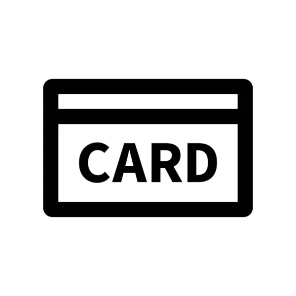 Kártya Ikon Hitelkártya Vágható Vektor — Stock Vector