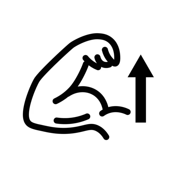 Ícone Bíceps Design Plano Músculo Vetor Editável — Vetor de Stock