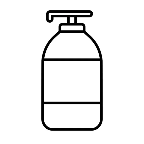 Ícone Garrafa Shampoo Simples Produtos Higiene Pessoal Vetor Editável — Vetor de Stock