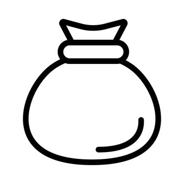 Basit torba simgesi. Para çantası. Düzenlenebilir vektör.