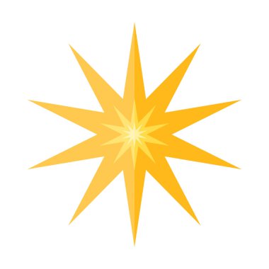 Düz tasarım sim işareti. Işılda ve parla. Düzenlenebilir vektör.