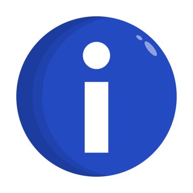 Düz tasarım bilgi simgesi. Yardım edin! Düzenlenebilir vektör.