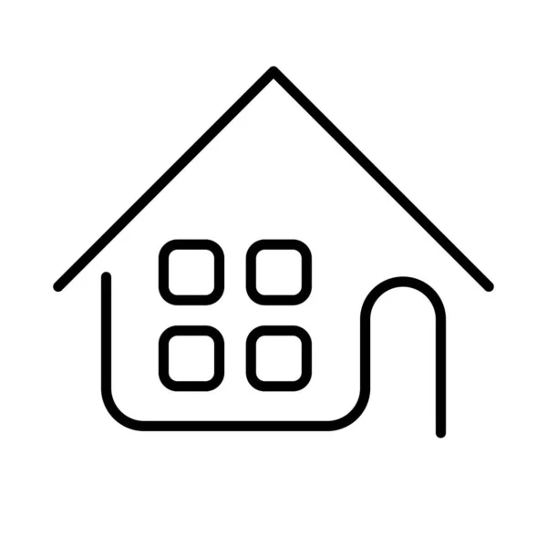 Стильный Логотип Дома Размещение Логотипа Редактируемый Вектор — стоковый вектор