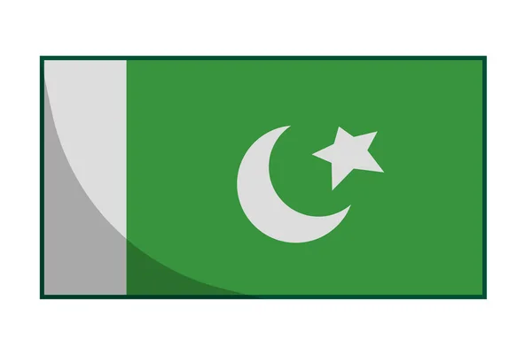 現代のパキスタン国旗 イスラム国家 パキスタン 編集可能なベクトル — ストックベクタ