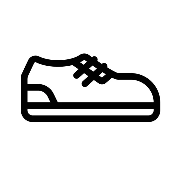 Shoe Icon Simple Laces Sneaker Editable Vector — Stock Vector