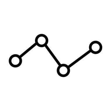 Basit bir çizgi grafiği. Çizgi çizelgesi Düzenlenebilir vektör.